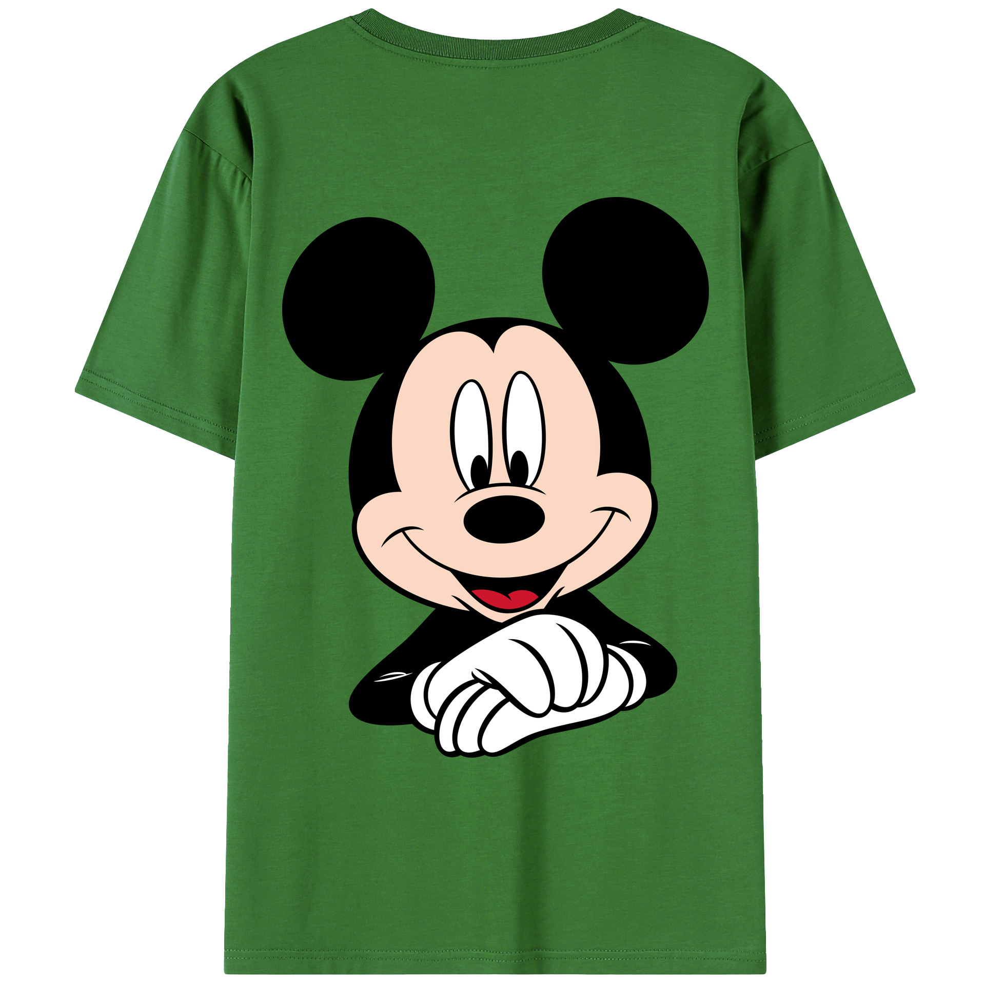 （画像用） ミッキーマウス Mickey Mouse レディース半袖Tシャツ(バックプリント)